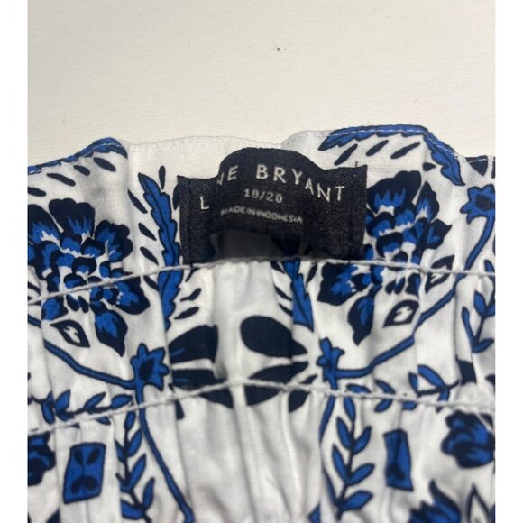 Lane Bryant Top Blue and White Fair Isle Tank Top Plus Size 18 - Picture 2 of 6